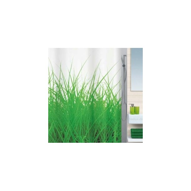 Spirella Grass Badeforhng i polyester 180 x 200 cm