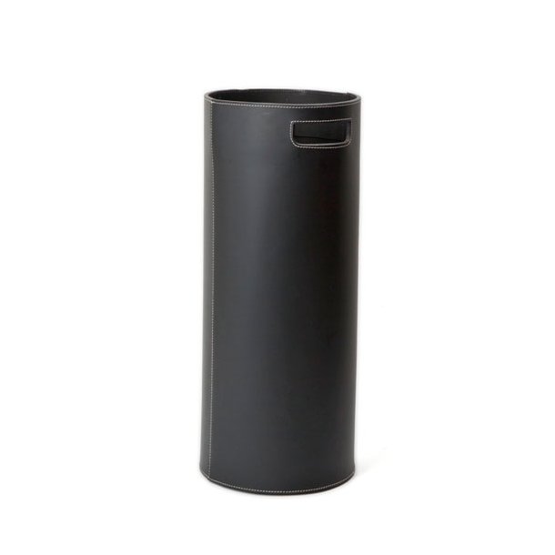 rskov paraplyholder - sort lder, sorte stikninger - 58 cm