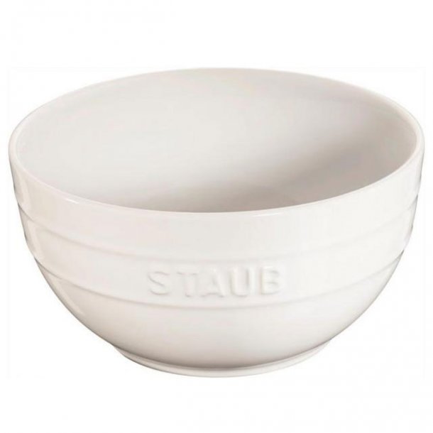 Staub Skål i keramik rund 17 cm, 1,2 liter - hvid